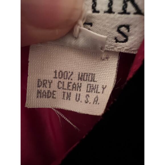 Badgley Mischka Women's Vintage Burgundy Black 100% Wool Dress Size 10 Designer - Picture 9 of 10